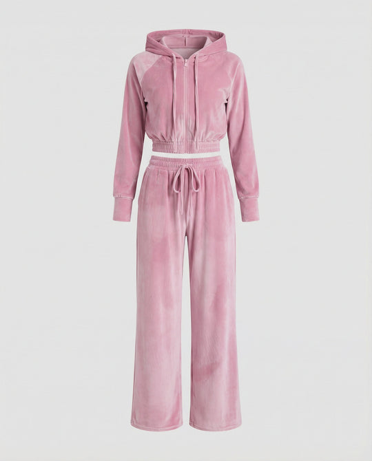 Minimalistischer Damen Fleece Zweiteiler