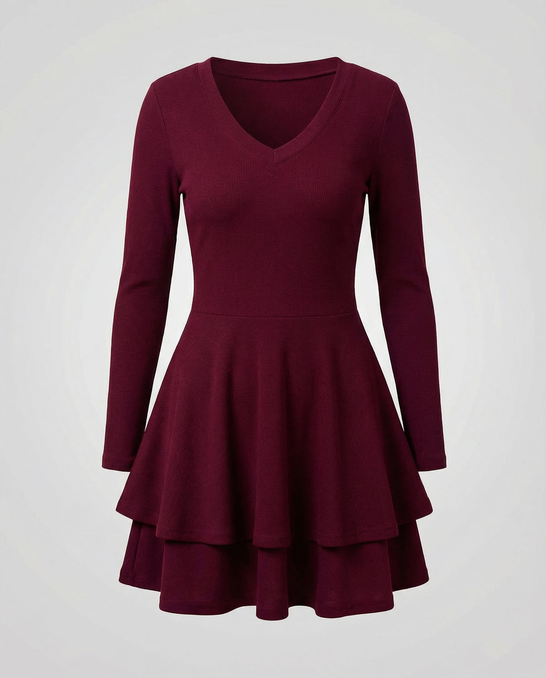 Damen Wickelkleid Rüschen