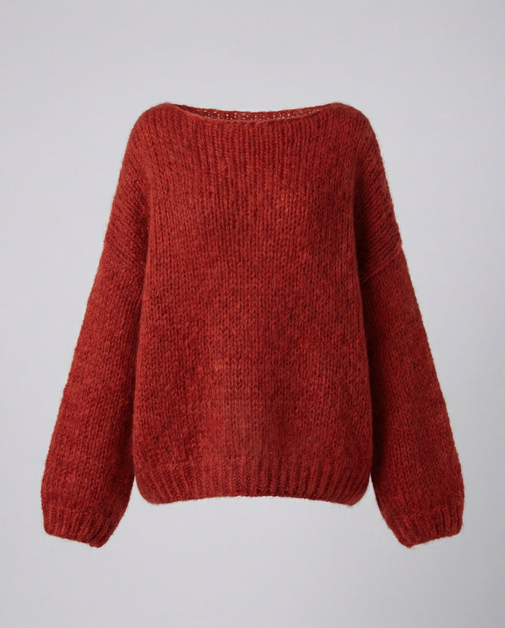 Oversized Pullover U Boot Ausschnitt