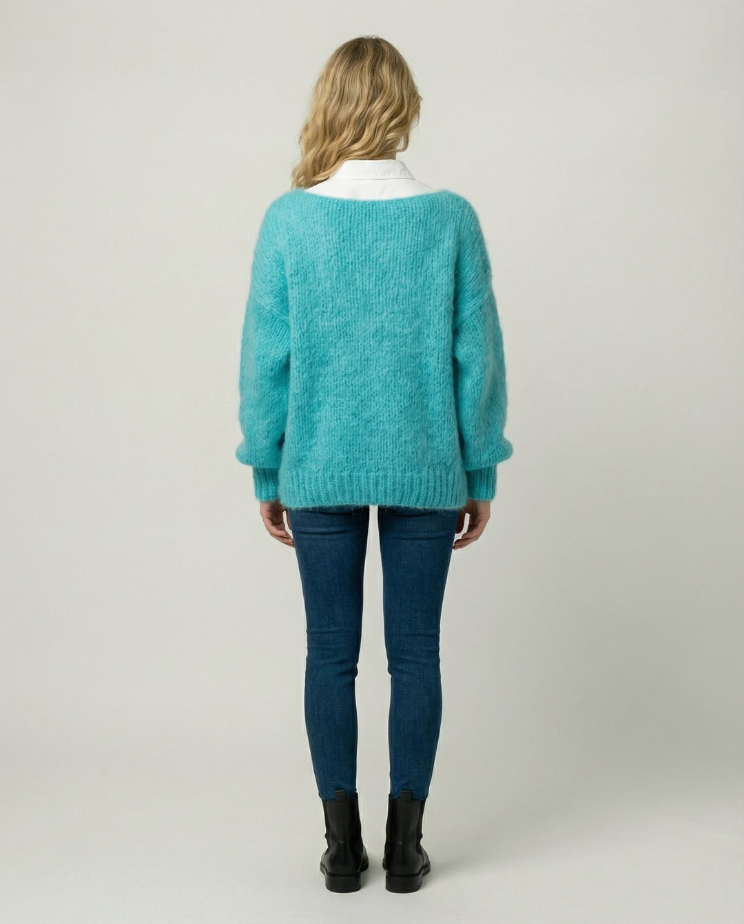 Oversized Pullover U Boot Ausschnitt
