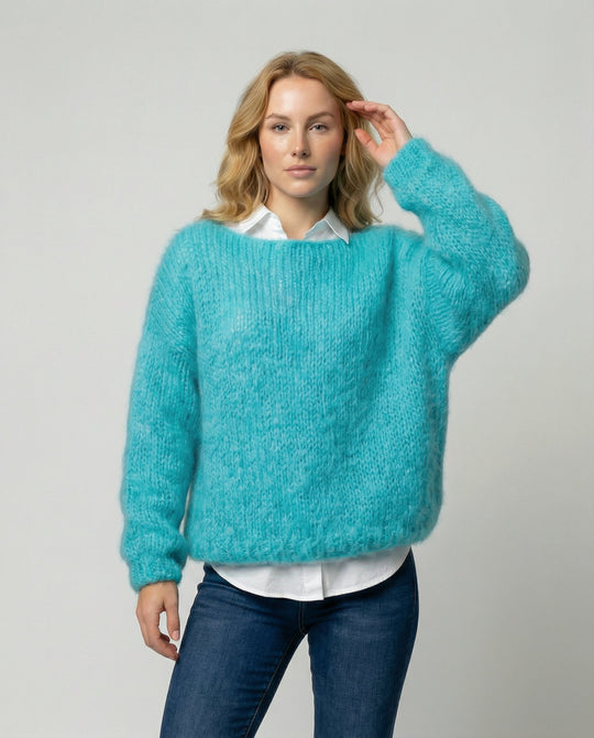Oversized Pullover U Boot Ausschnitt