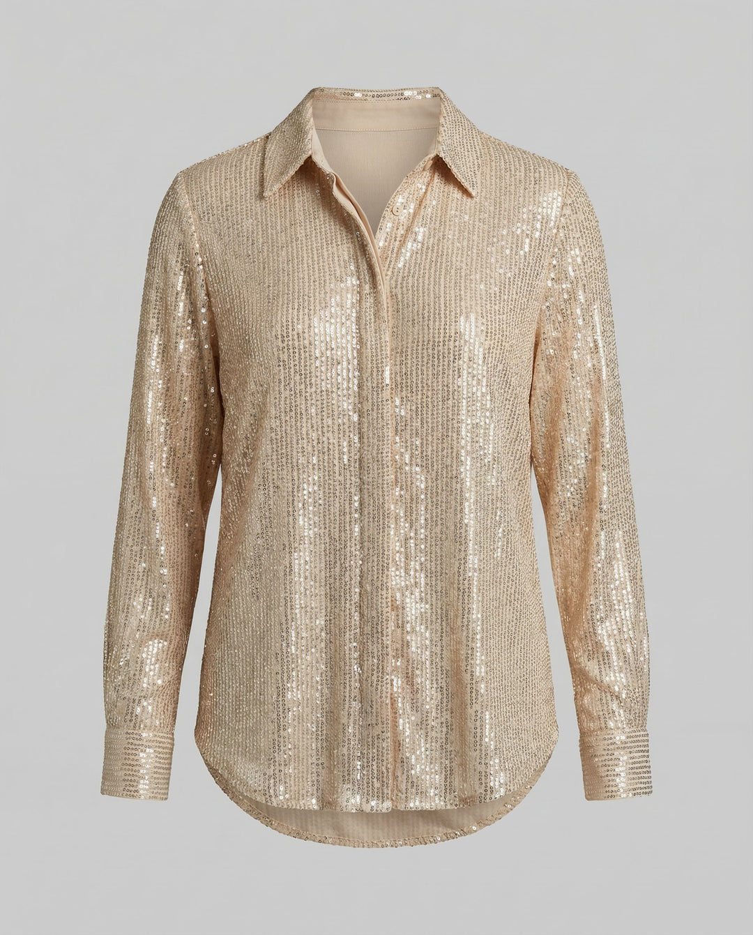 Glitzernde Oversize Bluse Damen
