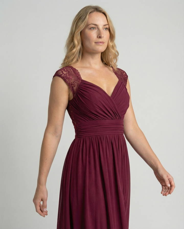 Abendkleid Damen V-Ausschnitt