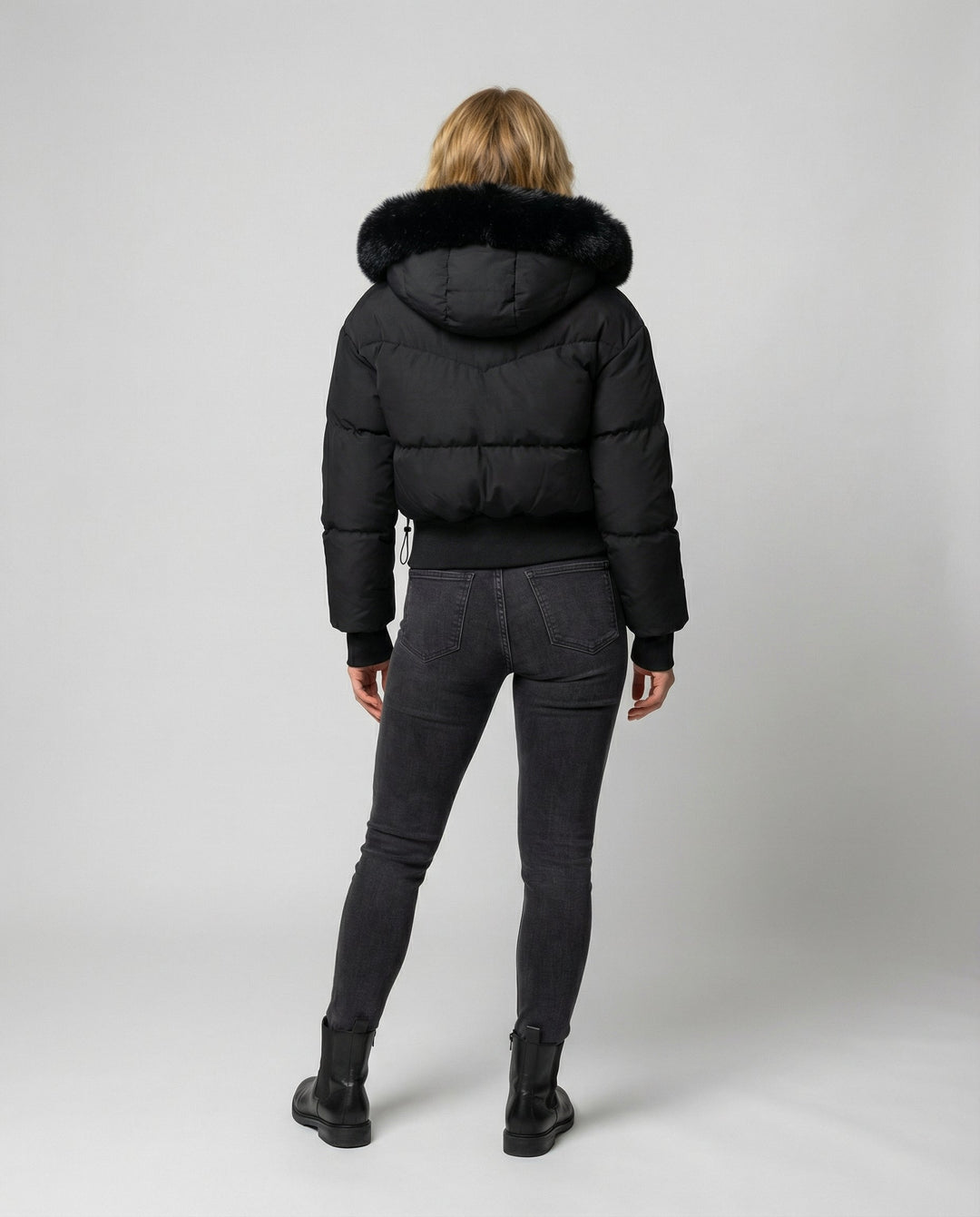 Stylische Warme Cropped Daunenjacke Damen