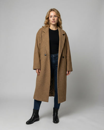 Eleganter Oversized Wollmantel Damen