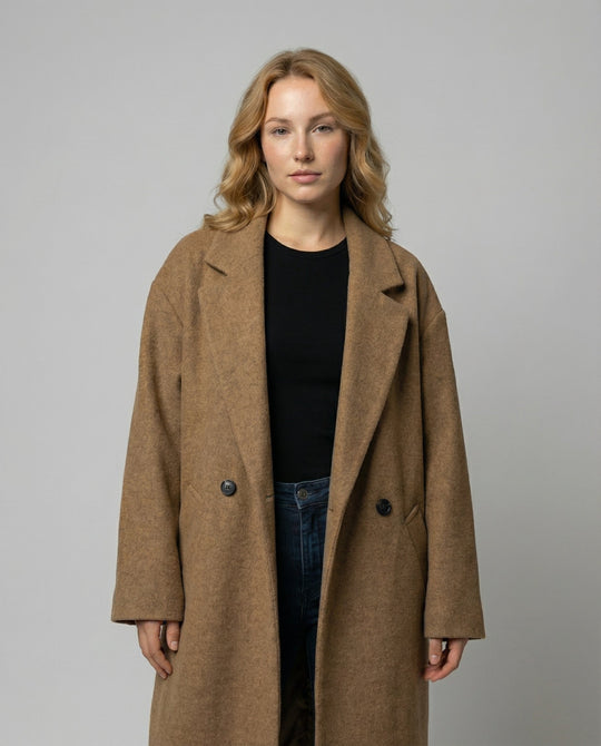 Eleganter Oversized Wollmantel Damen | Heidi-Mode