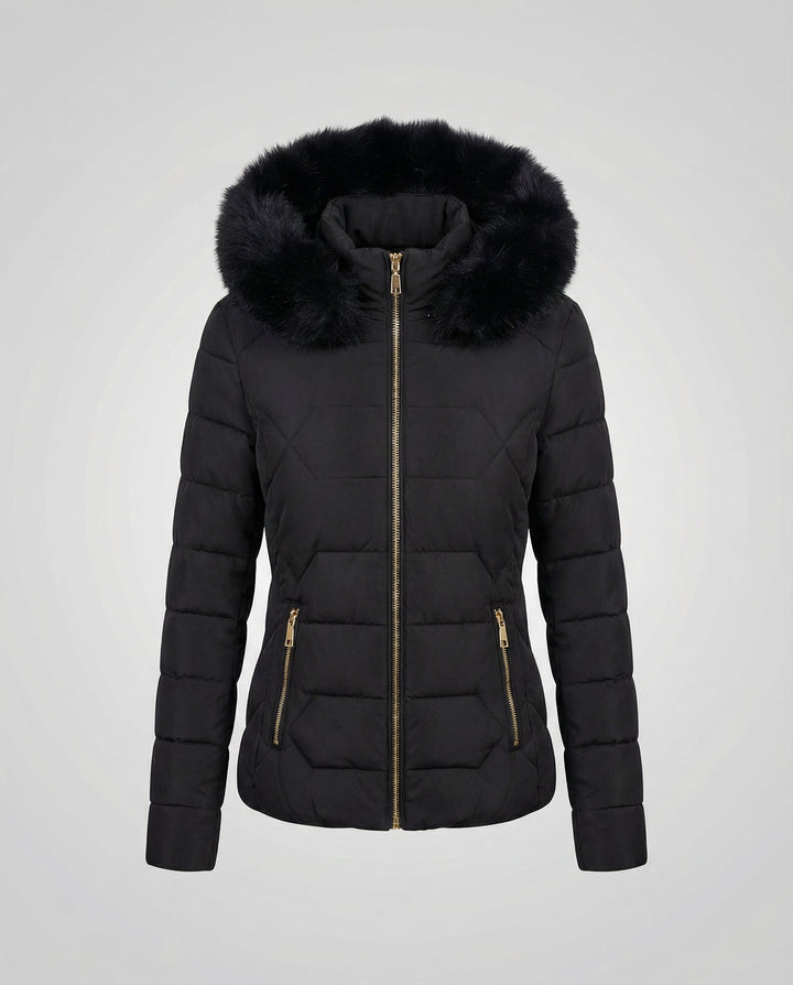 Damen Winterjacke Kunstfell