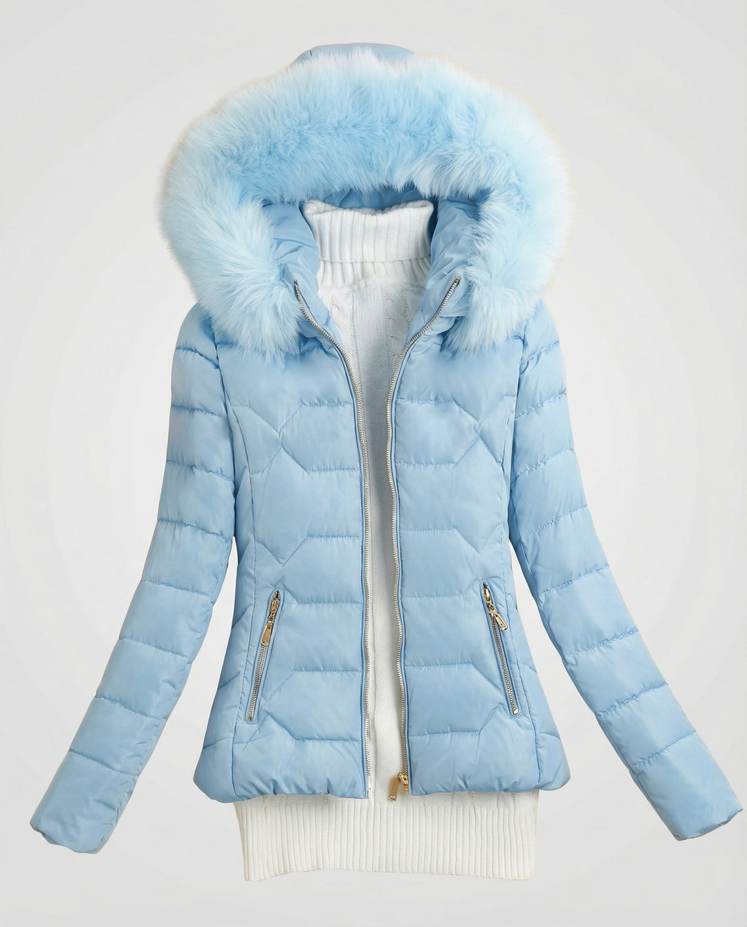Damen Winterjacke Kunstfell