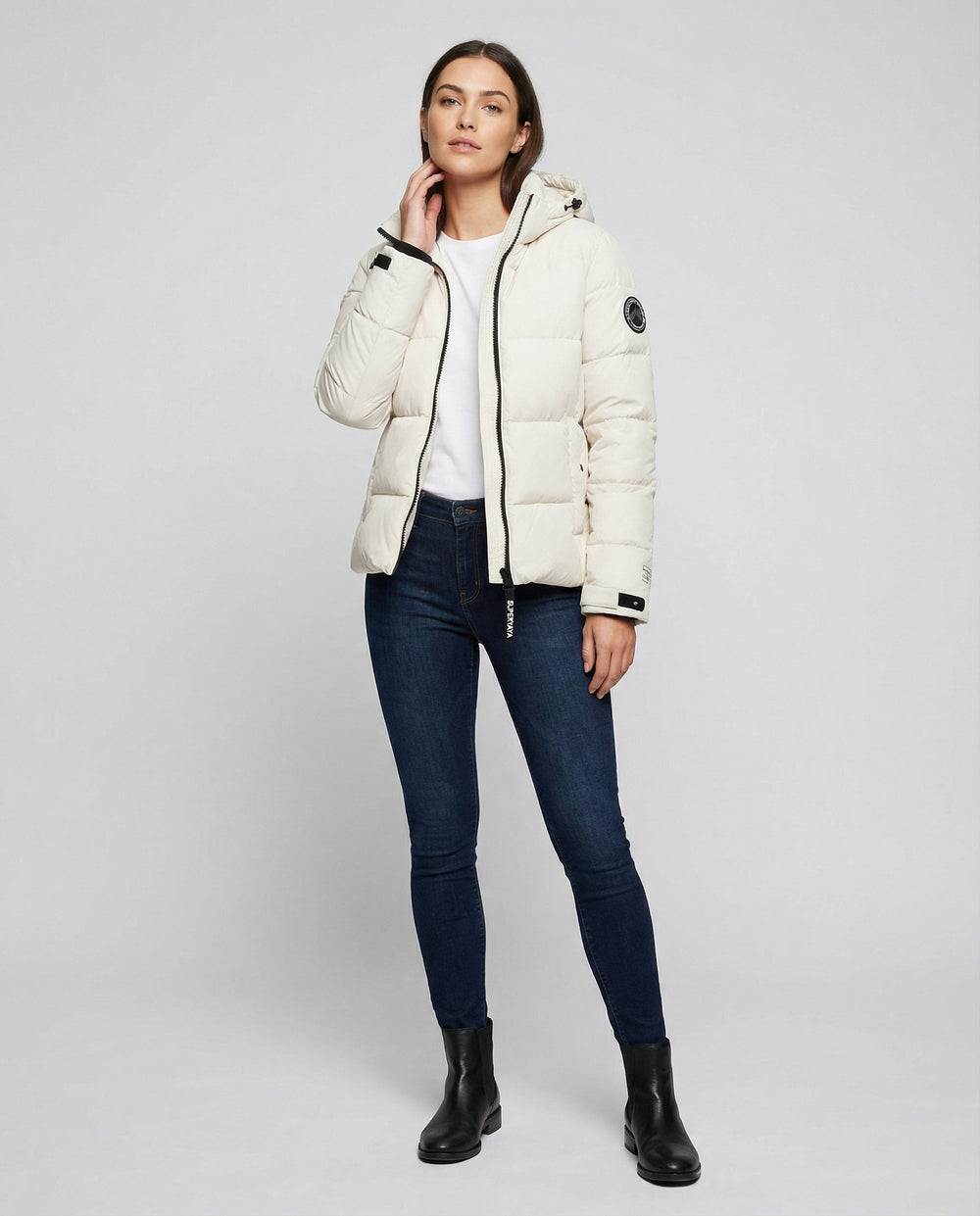 Damen Federdaunenjacke