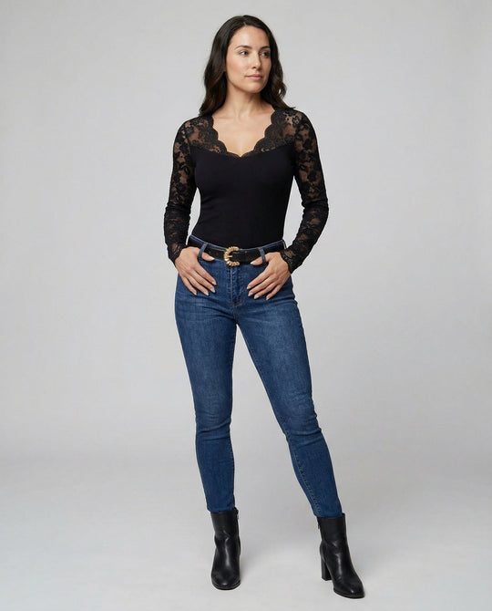 Eleganter Damen Spitzen-Bodysuit