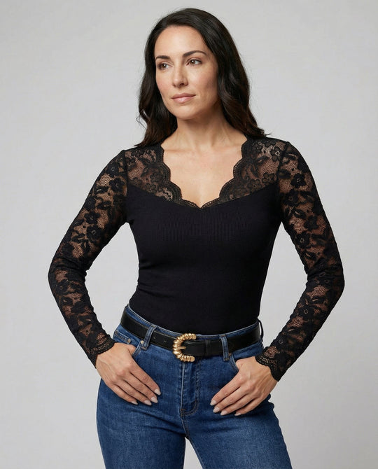 Eleganter Damen Spitzen-Bodysuit