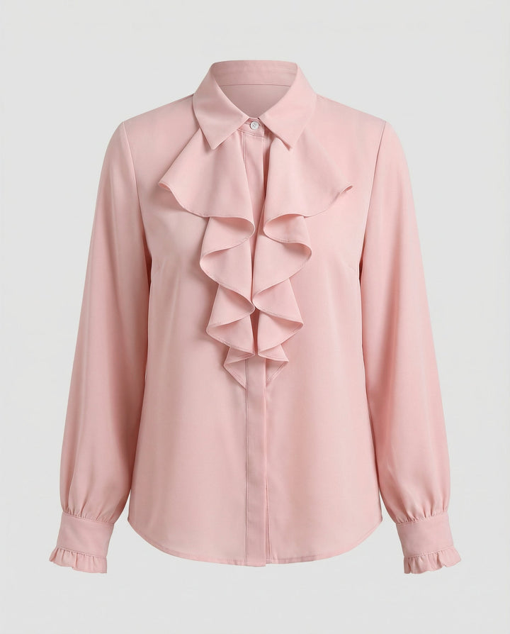 Damen Bluse Rüschen Eleganz