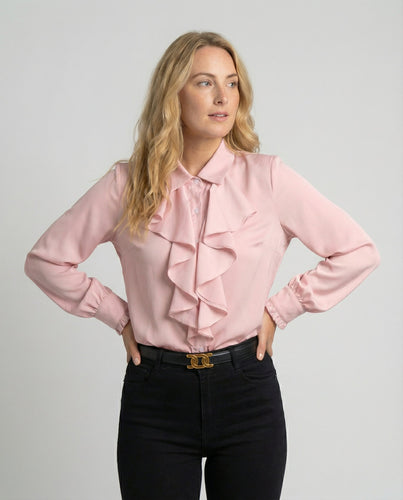 Damen Bluse Rüschen Eleganz