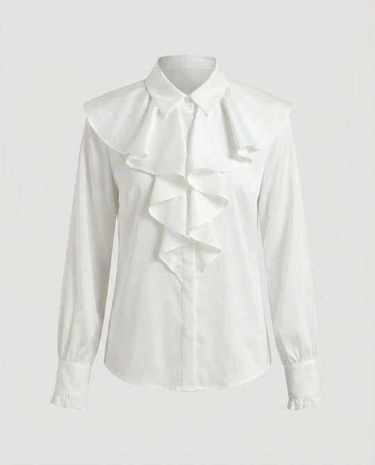 Damen Bluse Rüschen Eleganz