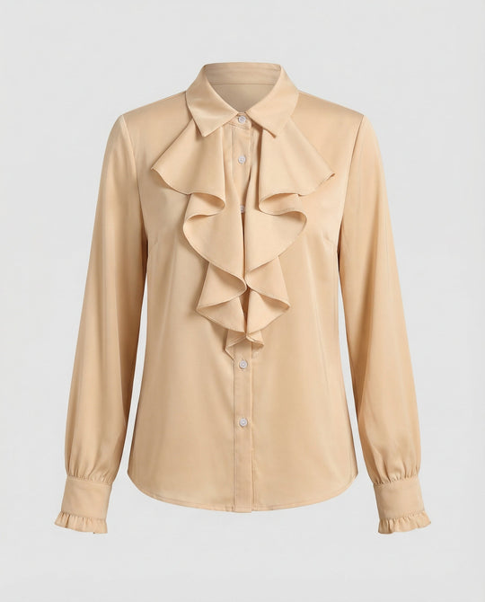 Damen Bluse Rüschen Eleganz