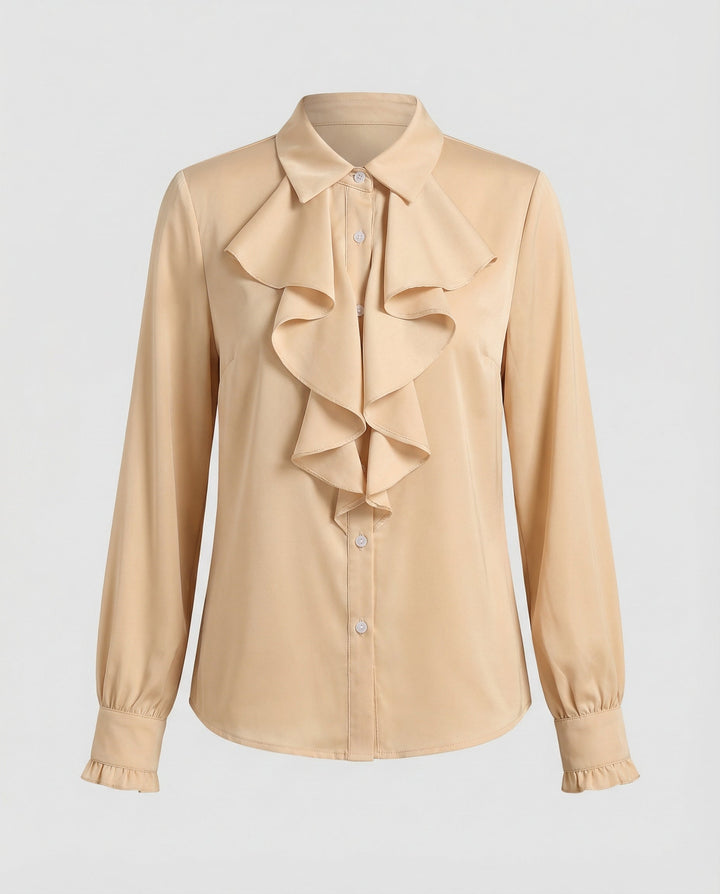 Damen Bluse Rüschen Eleganz