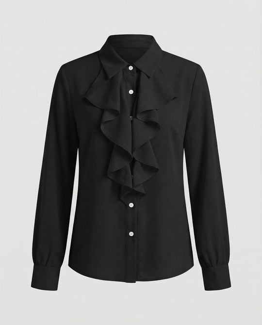 Damen Bluse Rüschen Eleganz