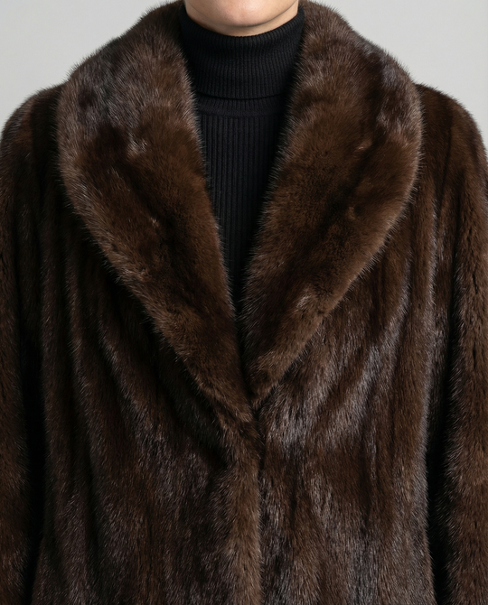 Eleganter Damen Kunstpelzmantel Winter