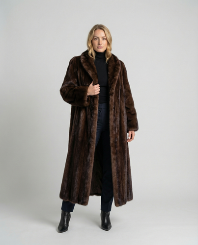Eleganter Damen Kunstpelzmantel Winter