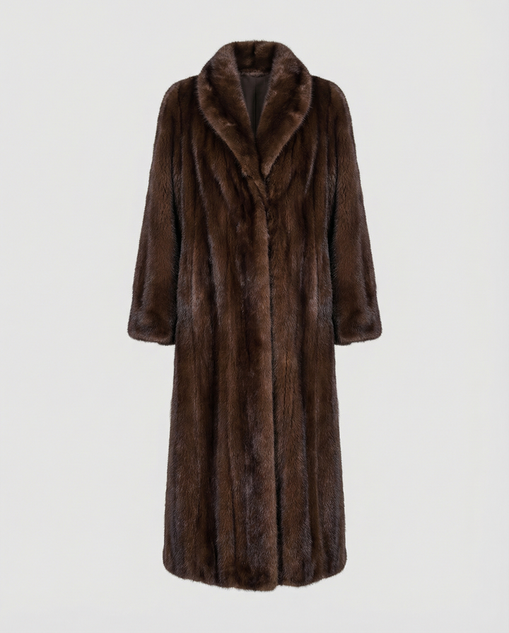 Eleganter Damen Kunstpelzmantel Winter