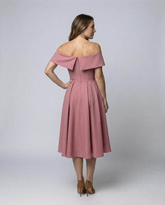 Trägerloses Satin Partykleid Damen