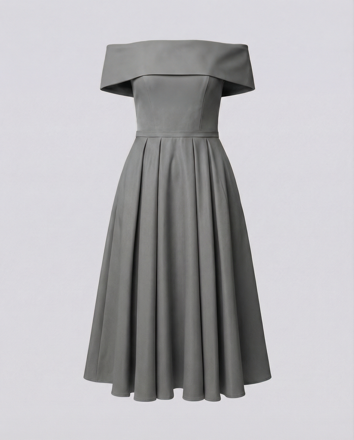 Mode Lässig Trägerlos Satin Partykleid