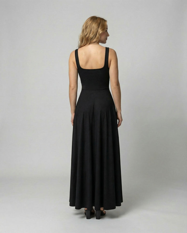 Weiches Quadratisches Maxikleid Damen