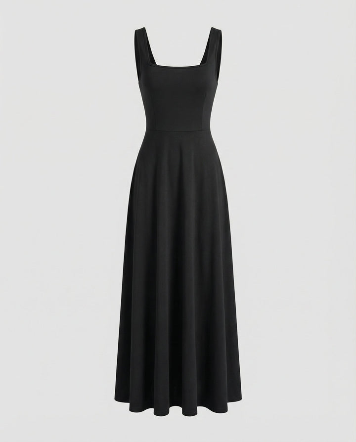 Weiches Quadratisches Maxikleid Damen
