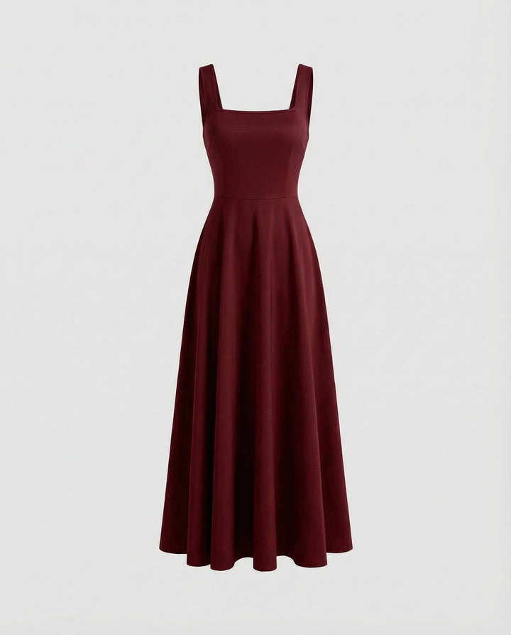 Weiches Quadratisches Maxikleid Damen