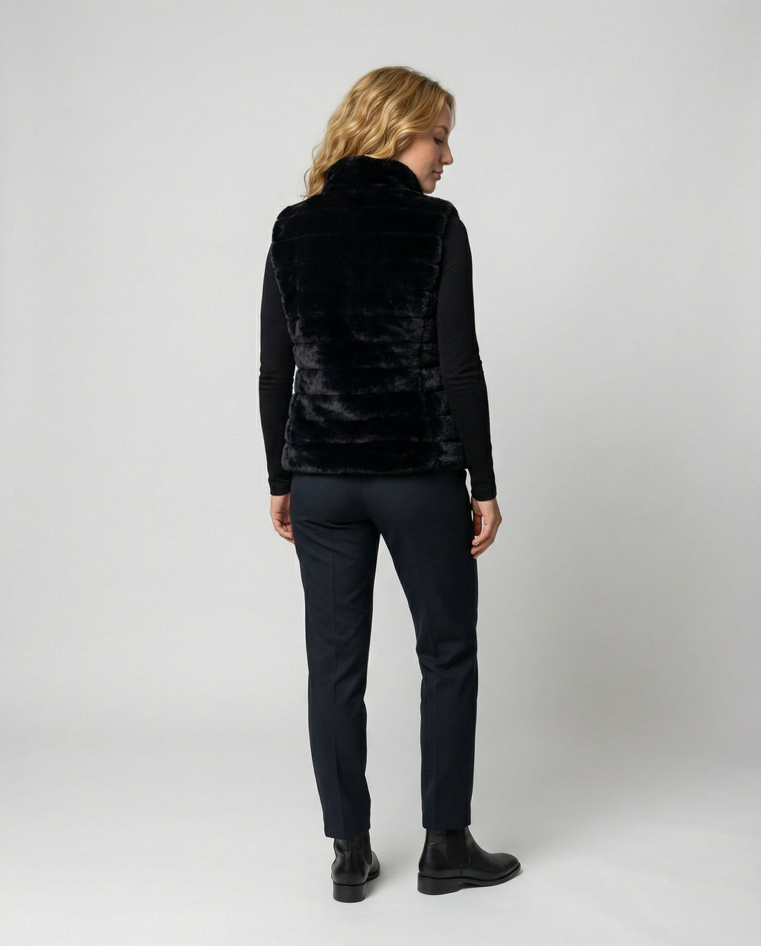 Steppweste aus Kunstfell Damen