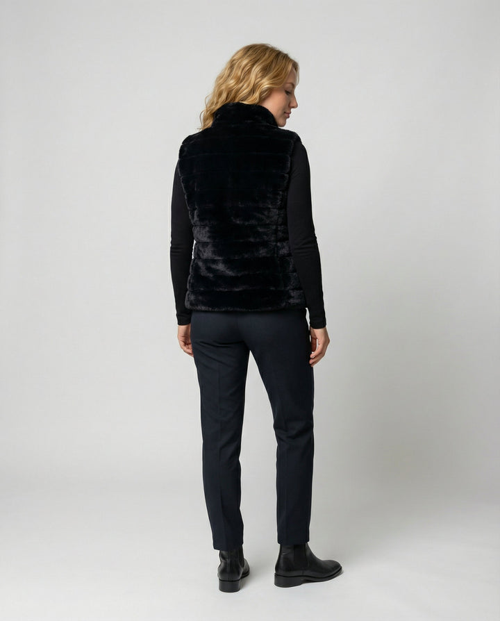 Steppweste aus Kunstfell Damen