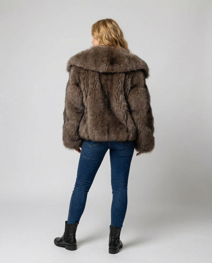 Luxuriöse Weiche Pelzjacke Damen