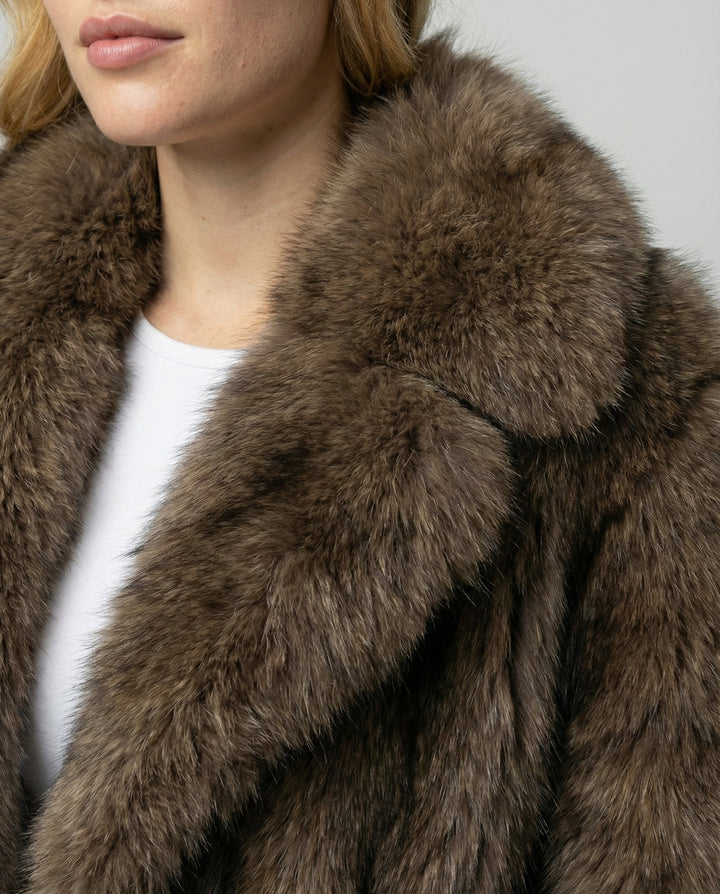 Luxuriöse Weiche Pelzjacke Damen
