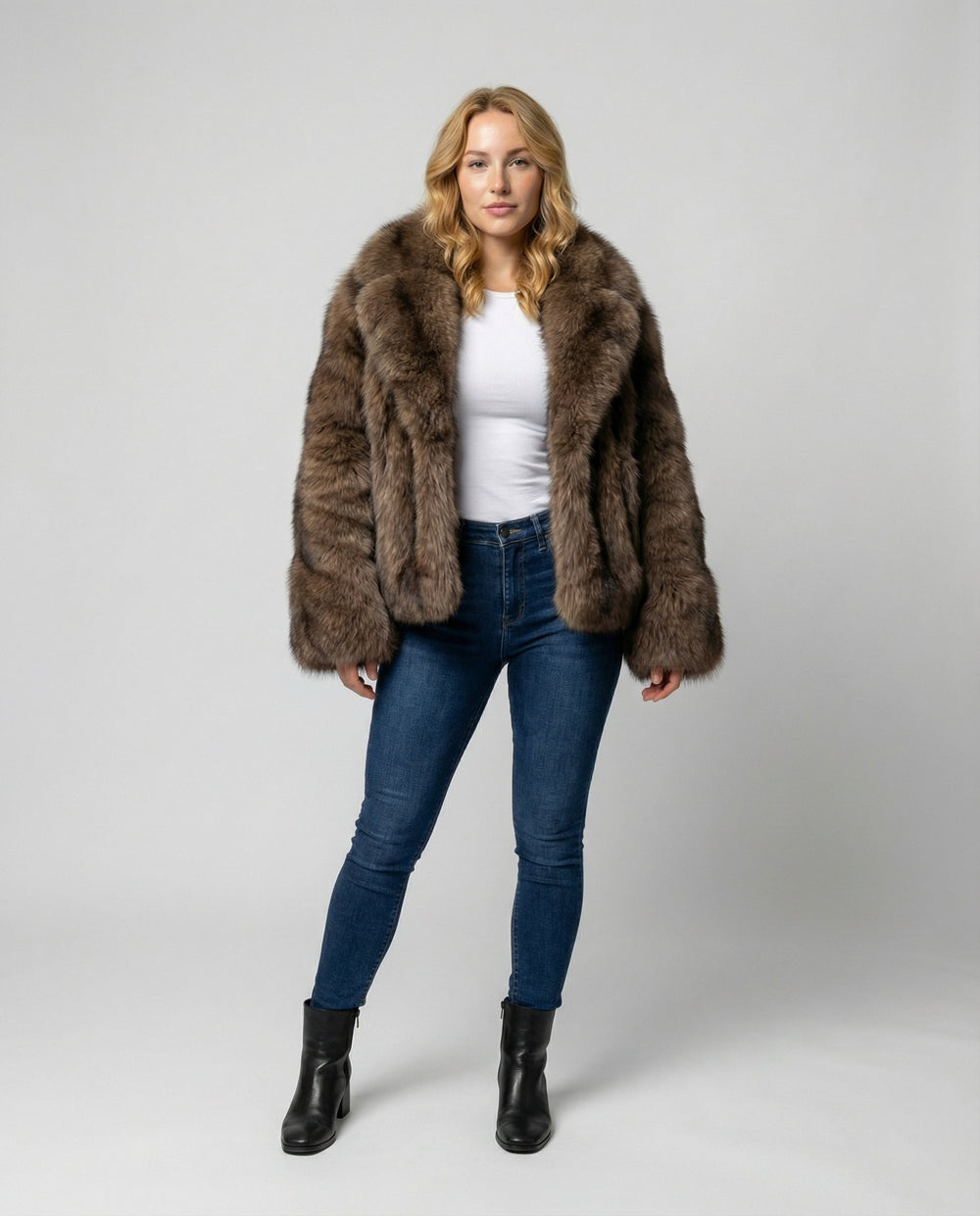 Luxuriöse Weiche Pelzjacke Damen