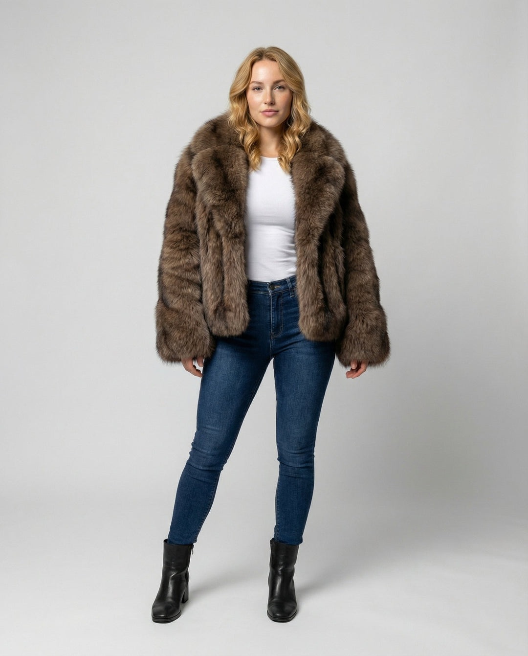 Luxuriöse Weiche Pelzjacke Damen