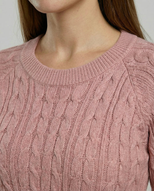 Strickkleid Zopfdesign Damen