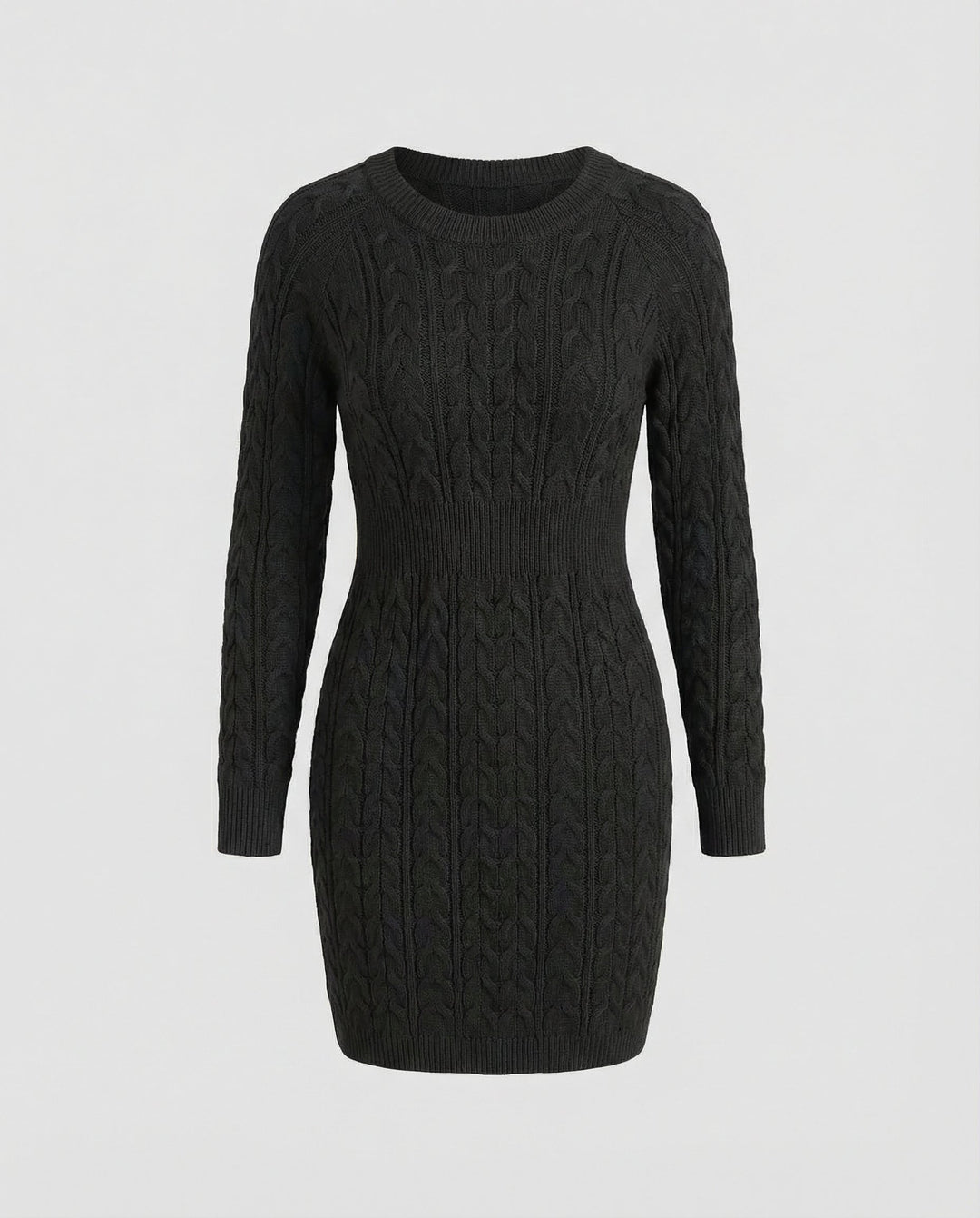 Strickkleid Zopfdesign Damen