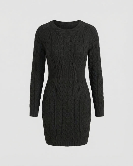 Strickkleid Zopfdesign Damen