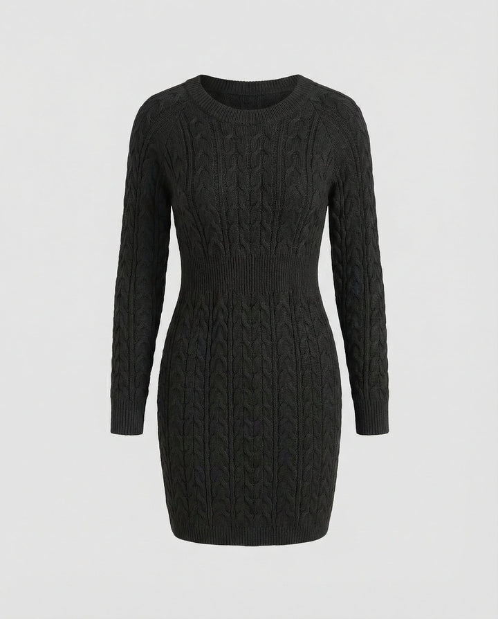 Strickkleid Zopfdesign Damen