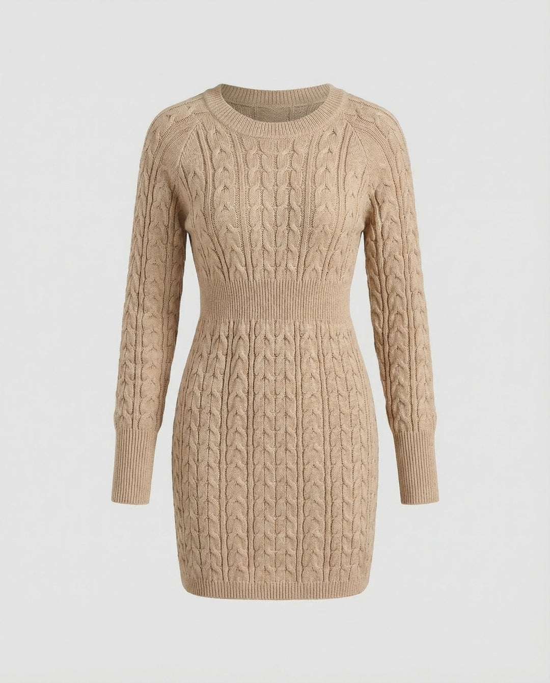 Strickkleid Zopfdesign Damen