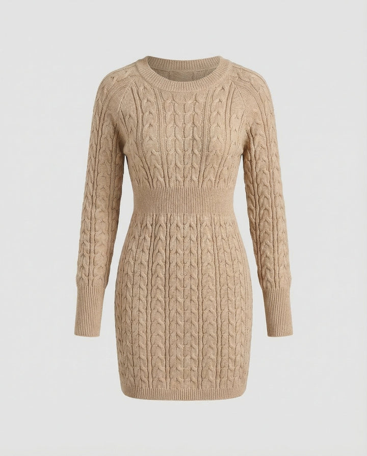 Strickkleid Zopfdesign Damen