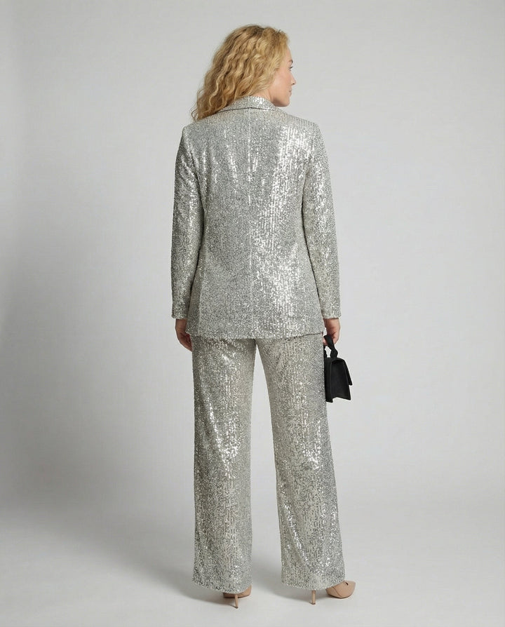 Glitzernder Eleganter Blazeranzug Damen