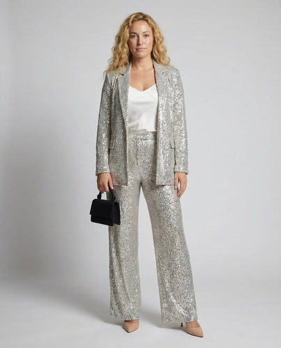Glitzernder Eleganter Blazeranzug Damen