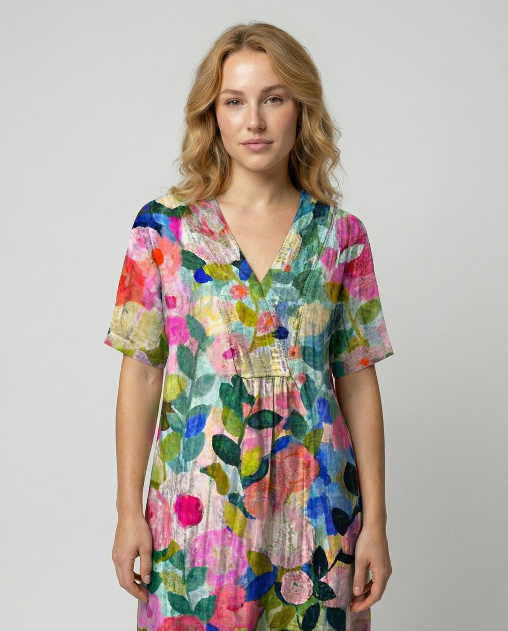 Luftiges Blumen Sommerkleid Damen