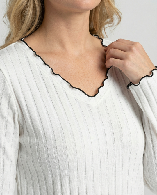 Damen Pyjama Set Rüschen