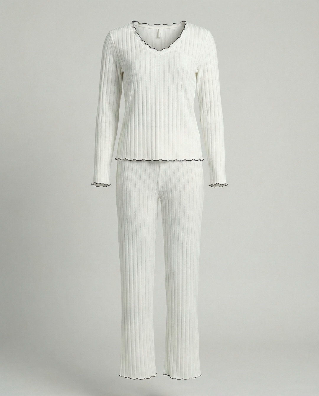 Damen Pyjama Set Rüschen