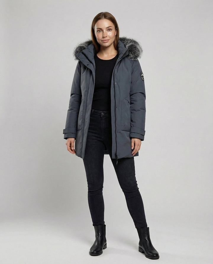 Warmer Winterparka Damen Kapuze