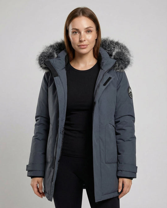 Warmer Winterparka Damen Kapuze