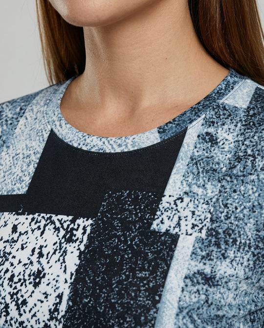 Damen Strickkleid Geometrisch