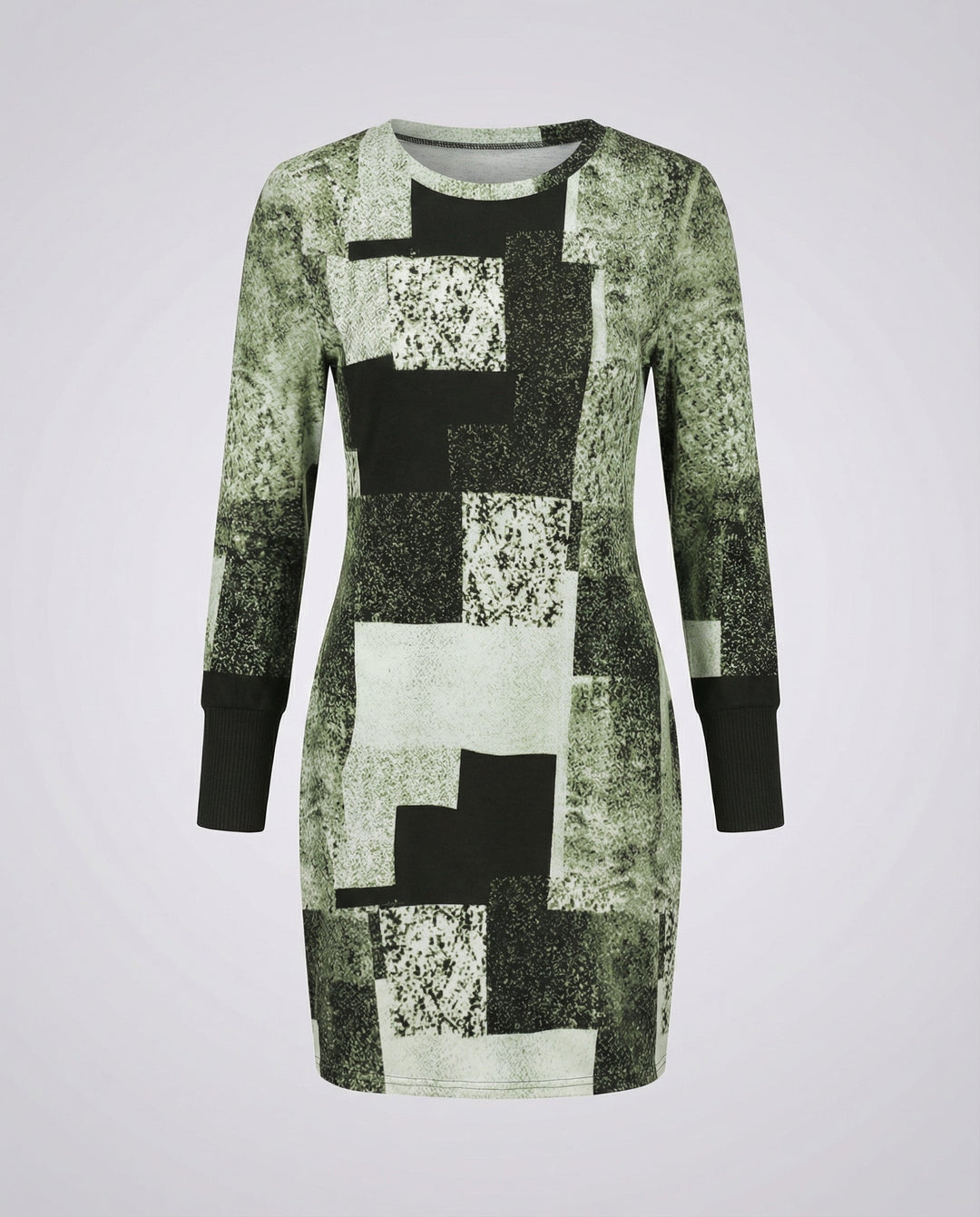 Damen Strickkleid Geometrisch